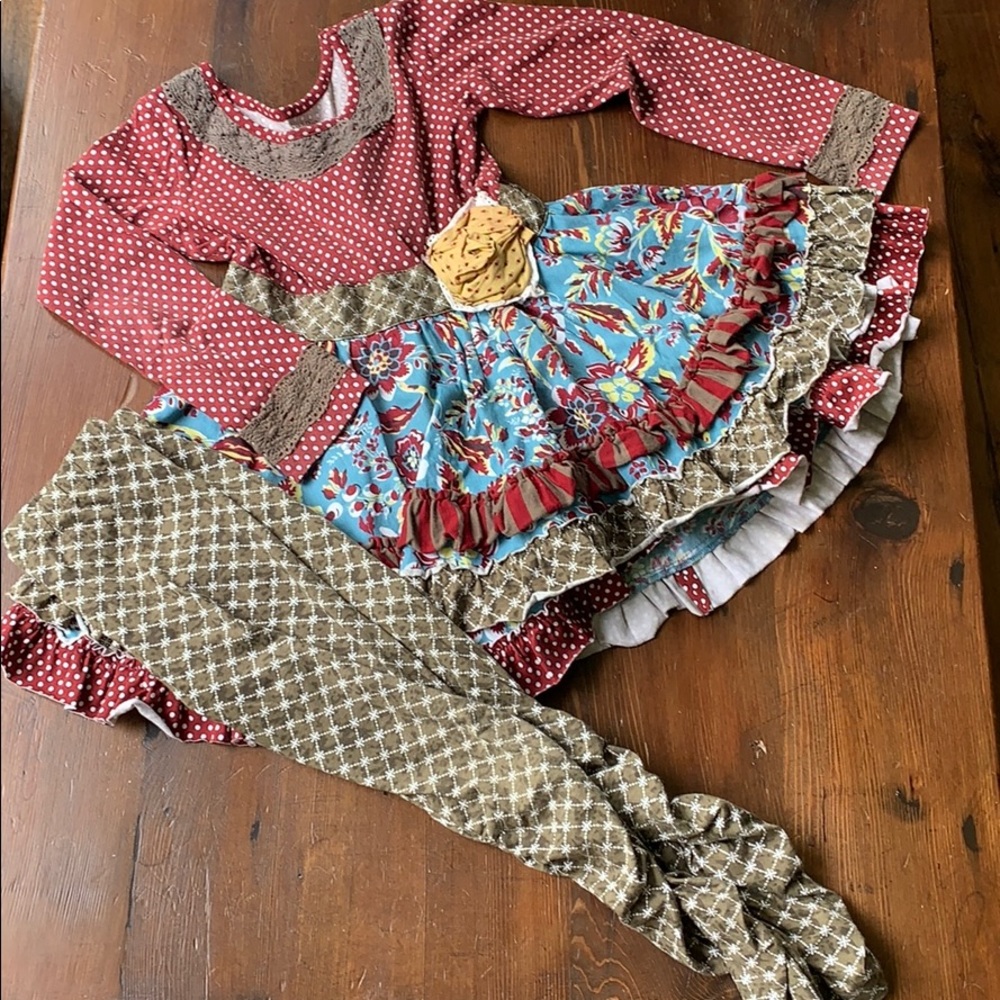 Girls boutique dress with leggings